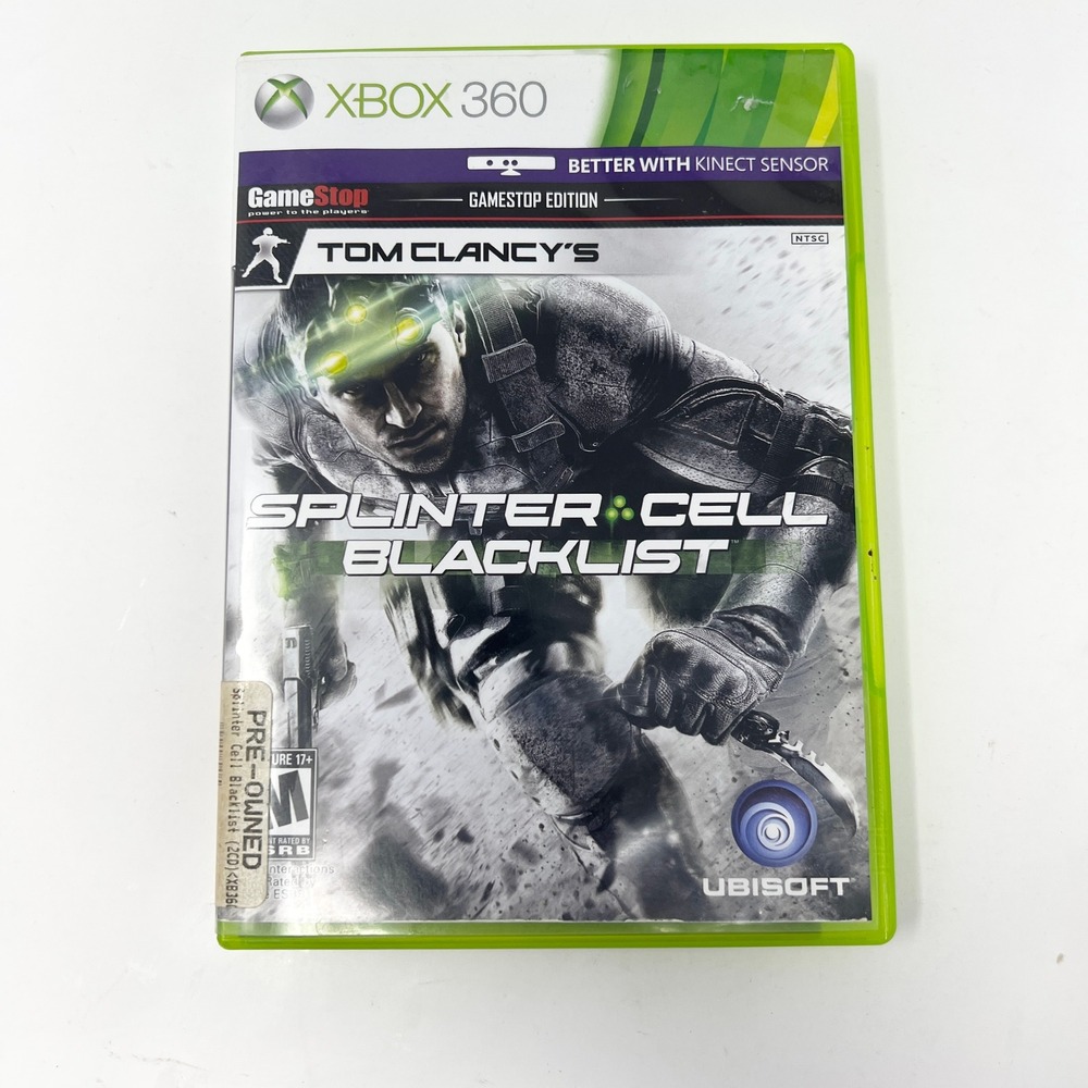 Tom Clancy's Splinter Cell Blacklist GameStop Edition Xbox 360 Kinect Sam Fisher